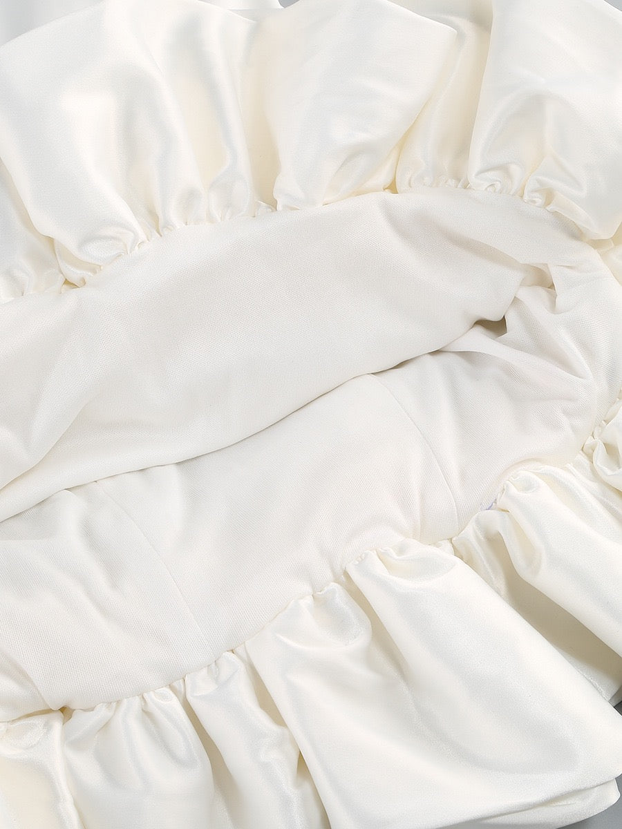 kurzes Rüschen Minikleid