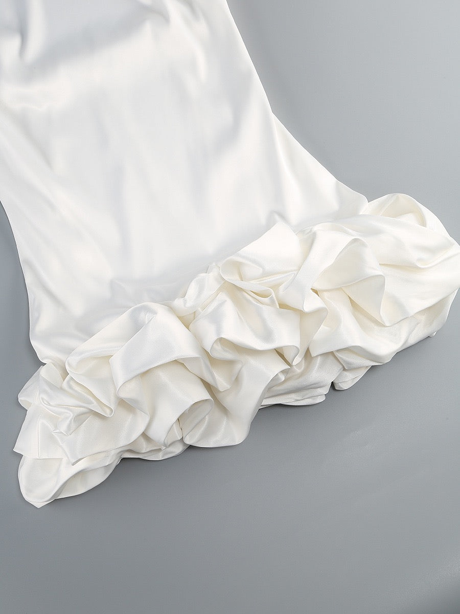 kurzes Rüschen Minikleid