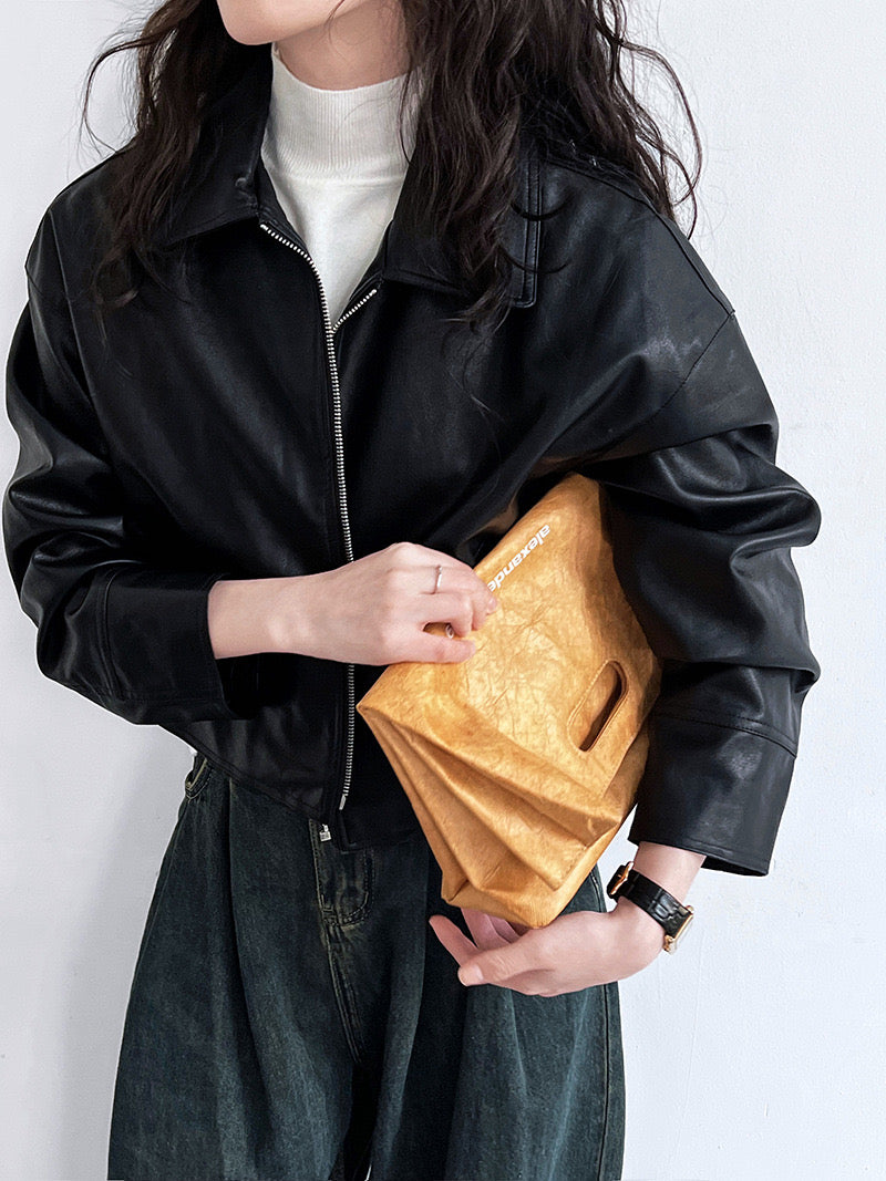 Lässige Damenlederjacke