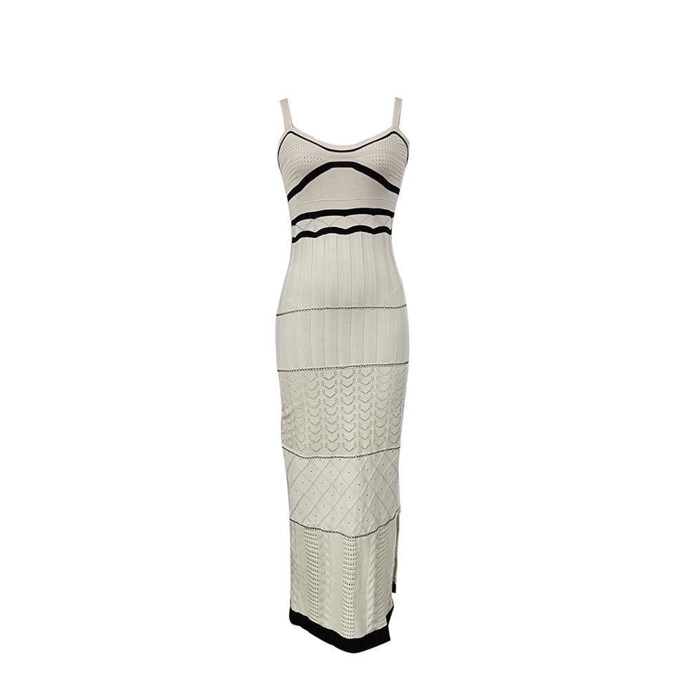 gestricktes Bohemian Sling Kleid