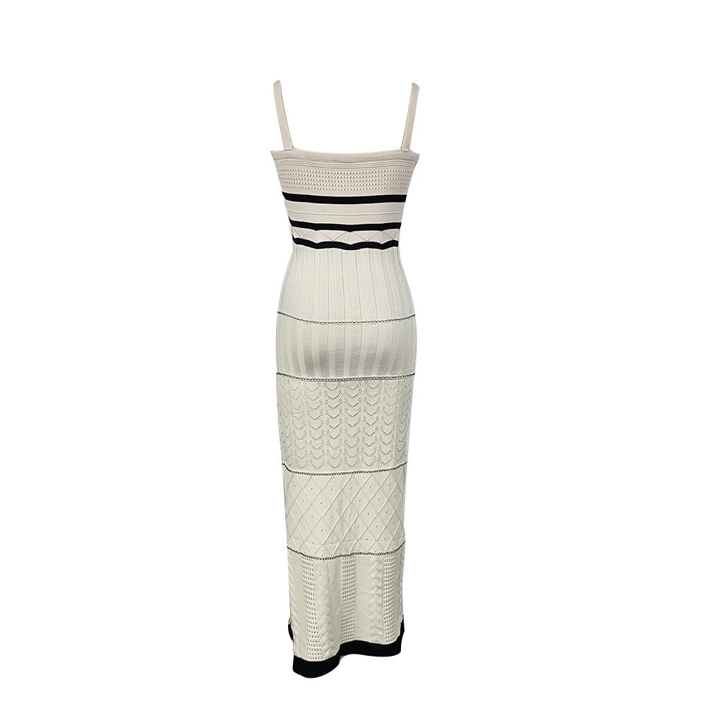 gestricktes Bohemian Sling Kleid