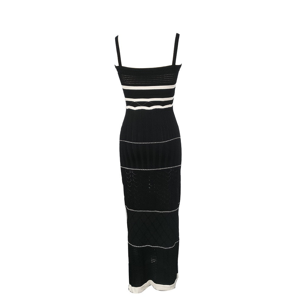 gestricktes Bohemian Sling Kleid