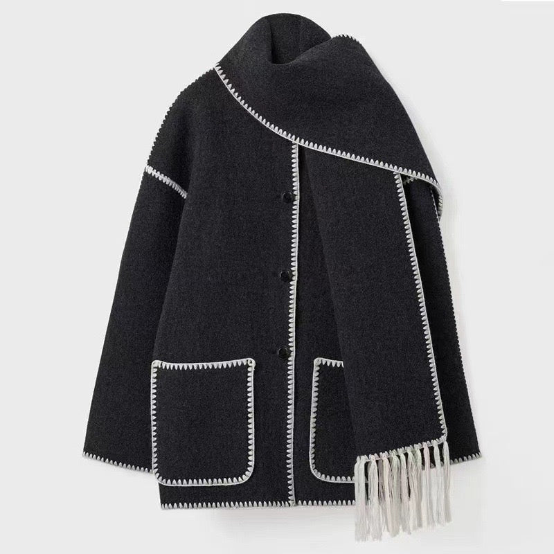 vielfältiger Frühlings Wickelponcho