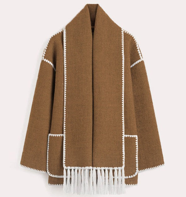 vielfältiger Frühlings Wickelponcho