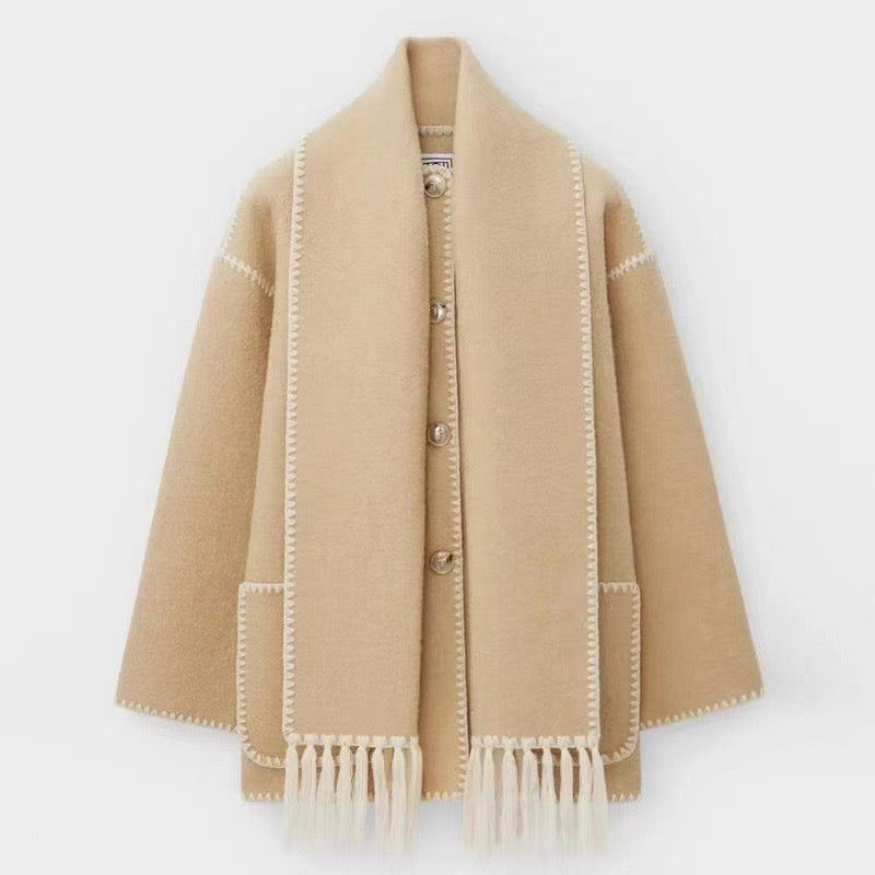 vielfältiger Frühlings Wickelponcho