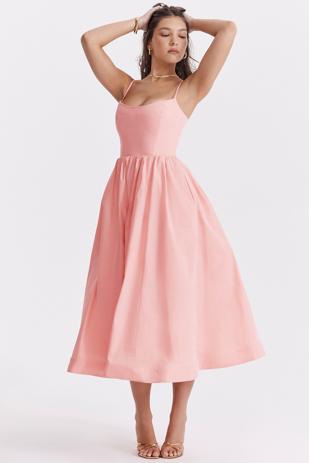 langes Ballerina Pliseekleid