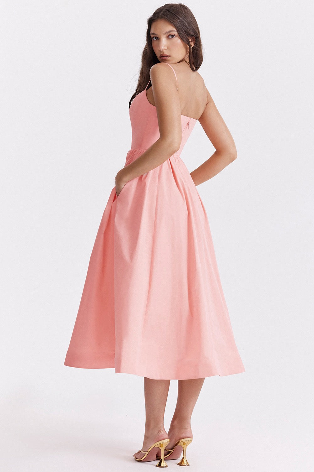 langes Ballerina Pliseekleid