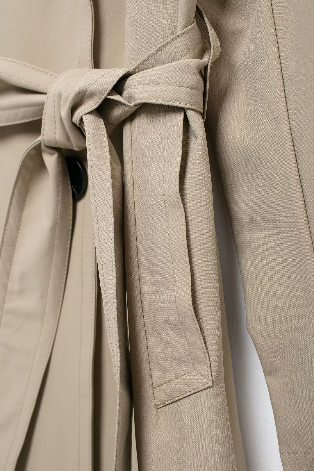 langer Frühlingstrenchcoat, beige