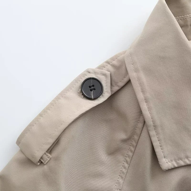 cropped Trenchcoat, beige