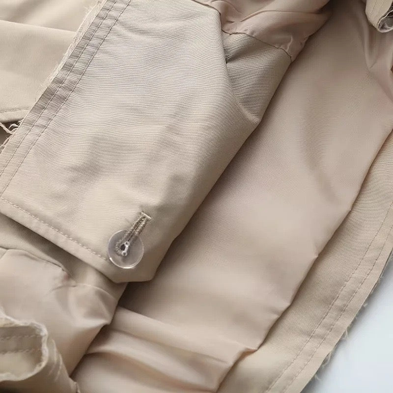 cropped Trenchcoat, beige