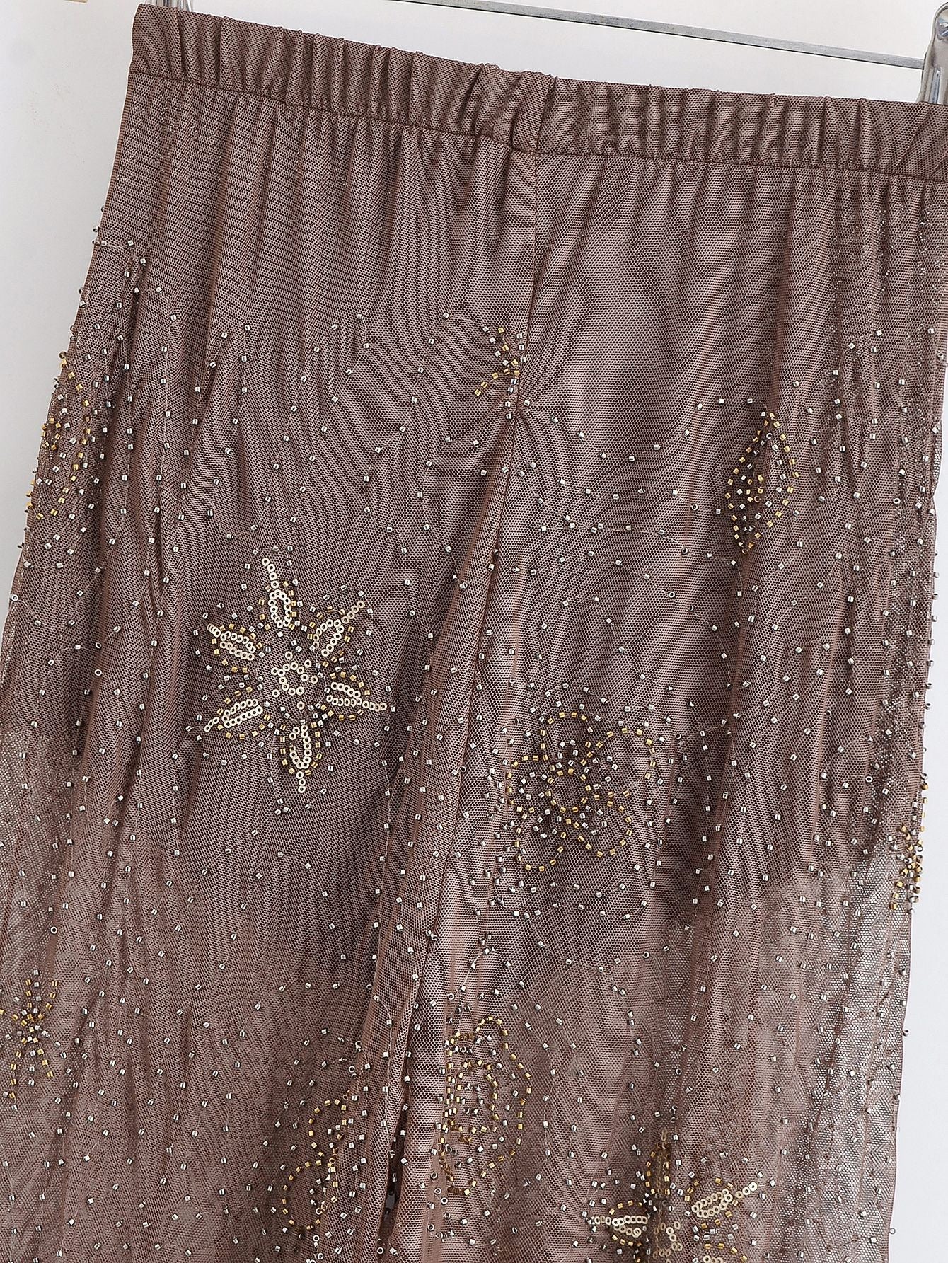 transparente Pailletten Hose