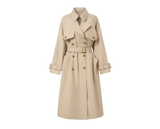 langer Trenchcoat, beige