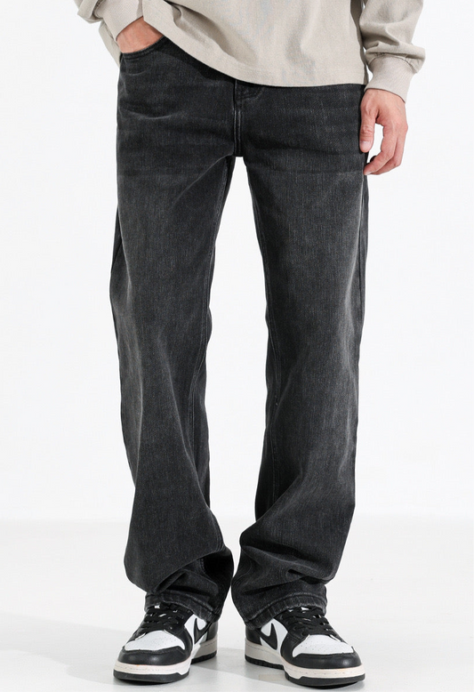 lockere Herren Jeans, dunkelgrau
