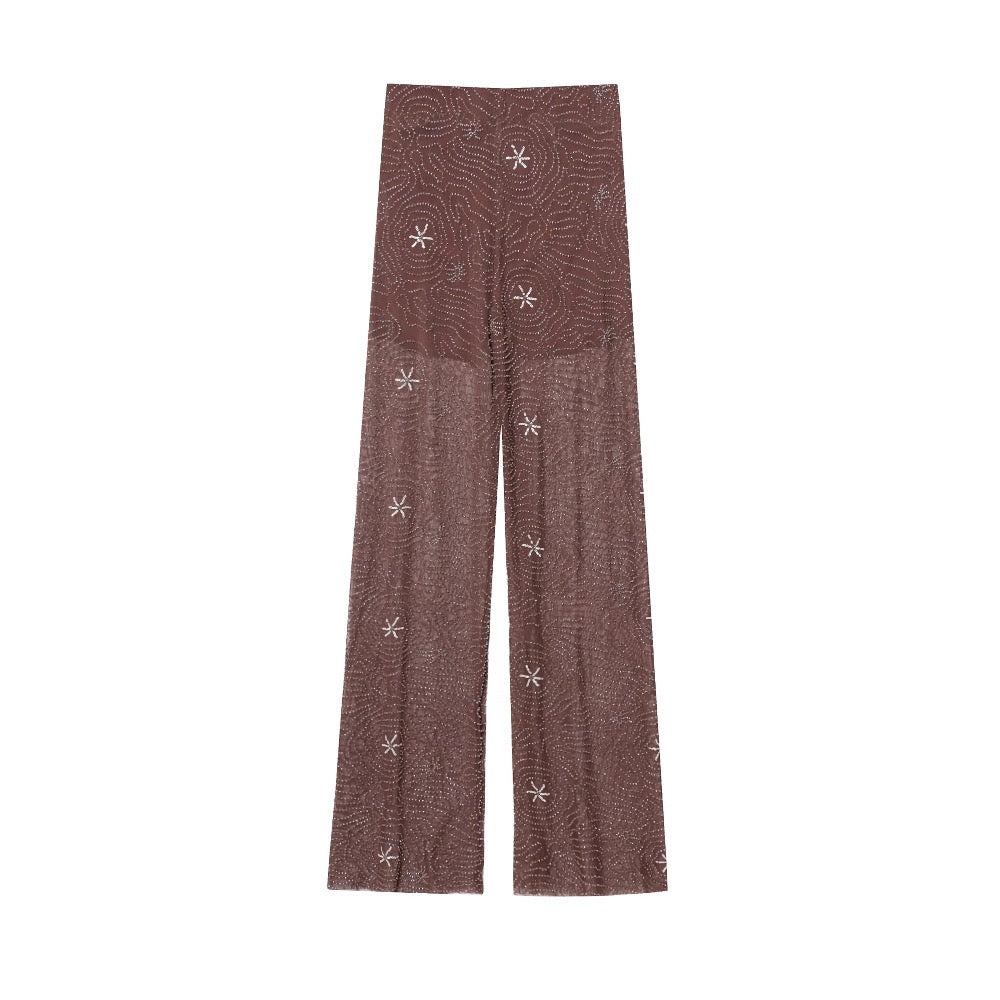 transparente Pailletten Hose