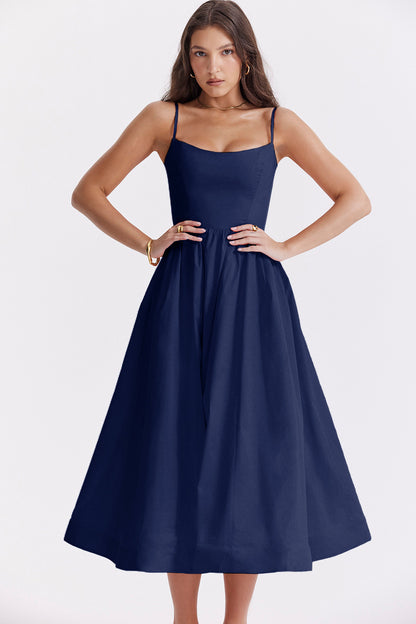 langes Ballerina Pliseekleid