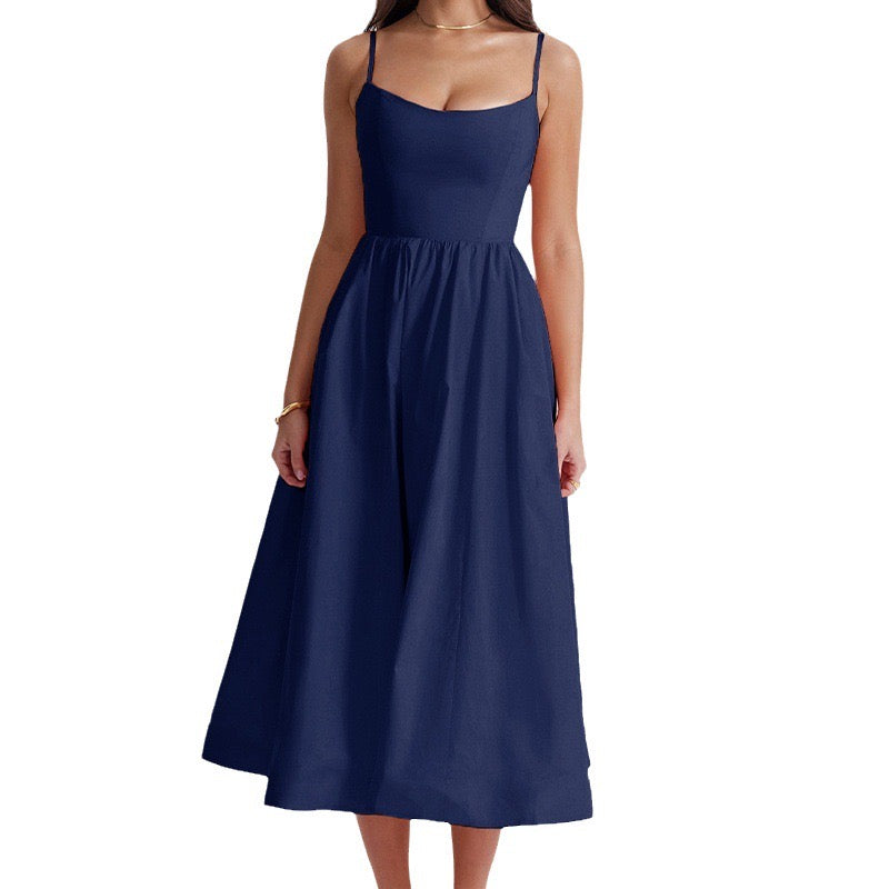 langes Ballerina Pliseekleid