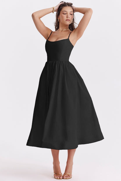 langes Ballerina Pliseekleid