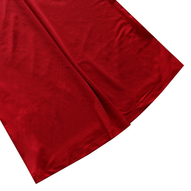 rückenfreies Neckholder Kleid, rot