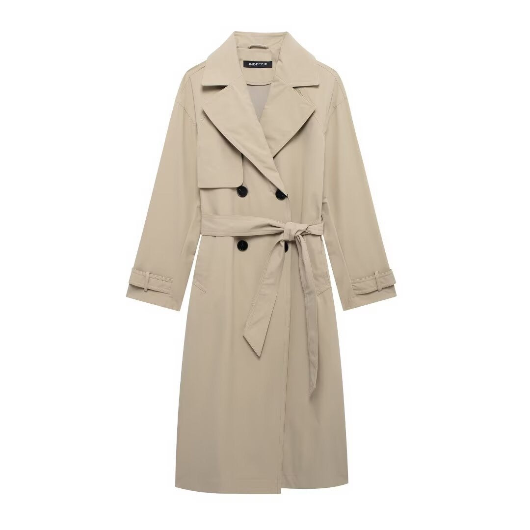 langer  Frühlingstrenchcoat, beige