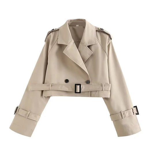 cropped Trenchcoat, beige