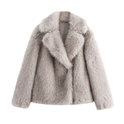 flauschige Faux Jacke