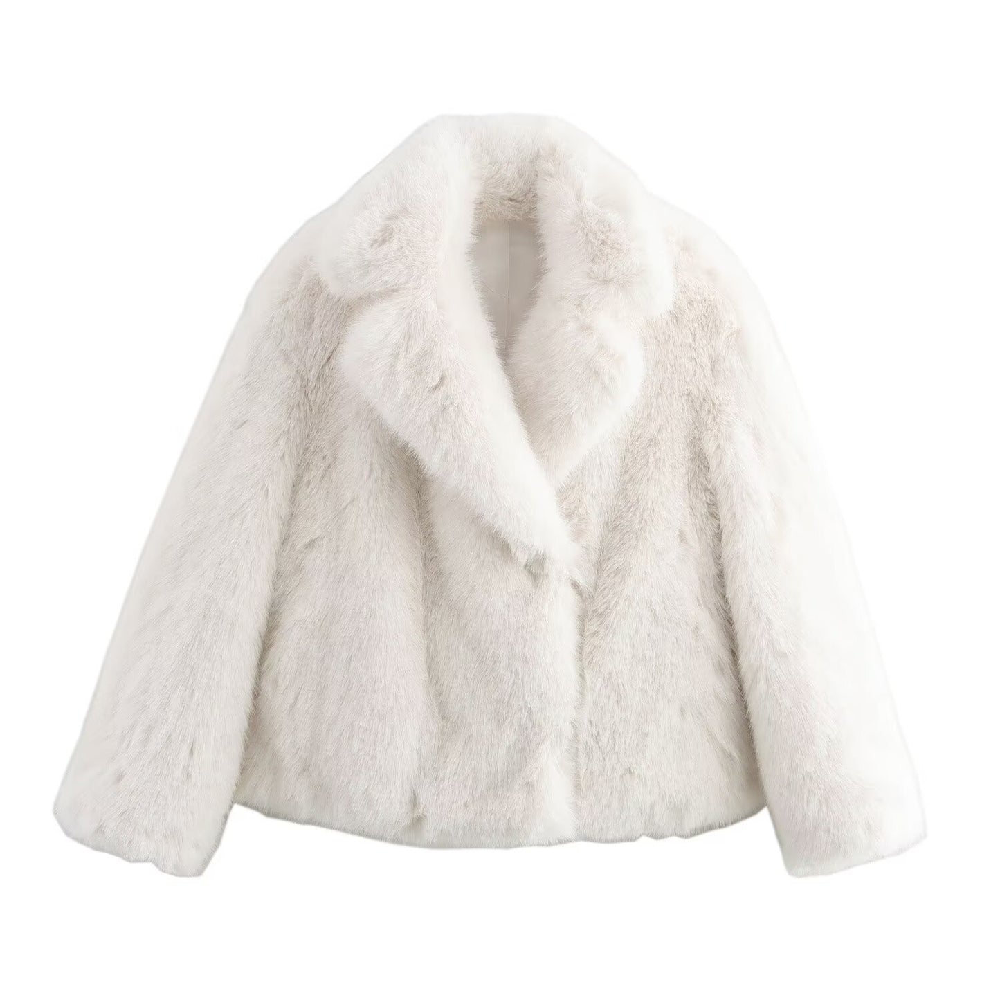 flauschige Faux Jacke