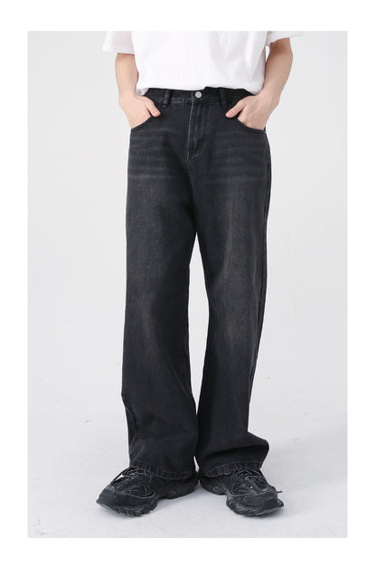 Weite Jeans Herren, dunkelgrau