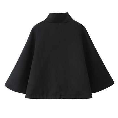 Eleganter Poncho, schwarz