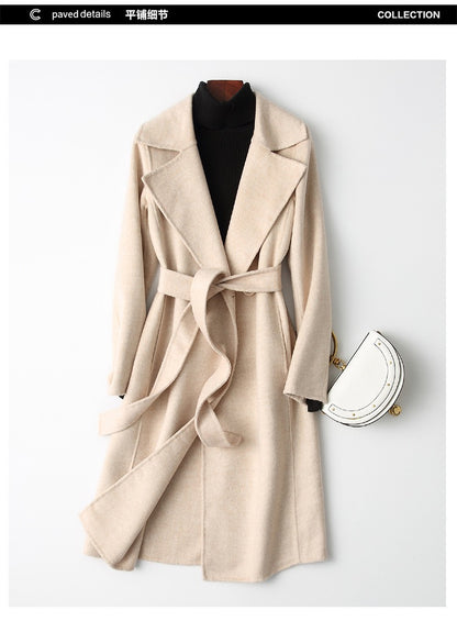 Mittellanger Woll Trenchcoat