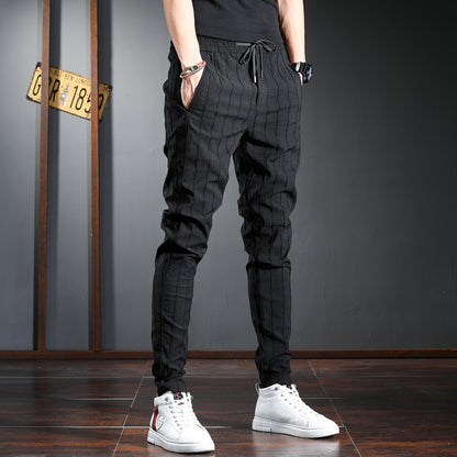 gestreifter Slim Stretch Jogger